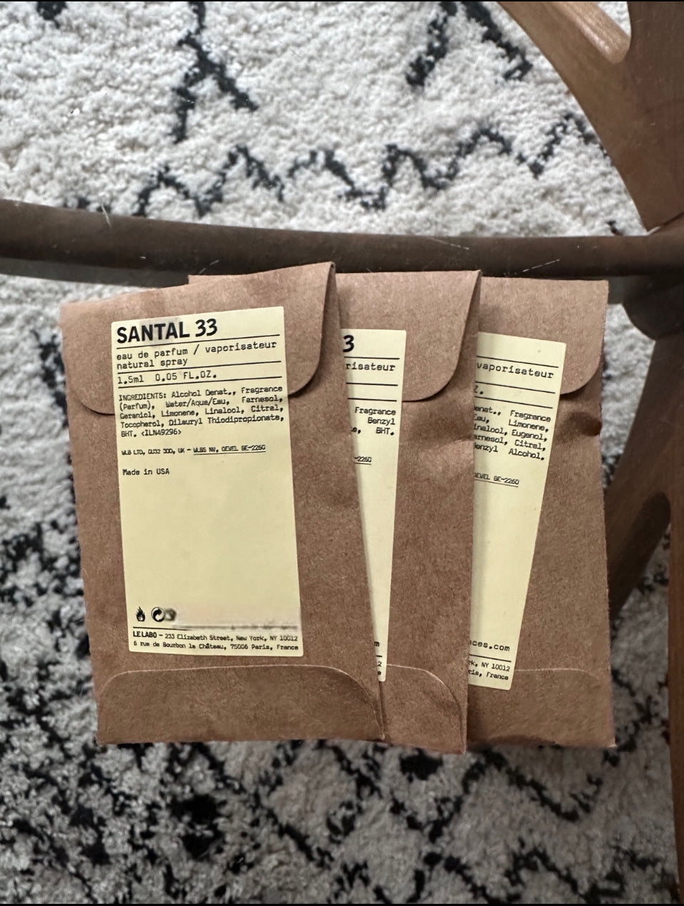 £4.25 Le labo Santal 33 1.5ml 3ml 4.5ml